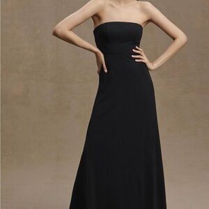 BHLDN Black Strapless Maxi Dress